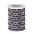 thumbnail image 2 of 5 Rolls Christmas Ribbon 1.5 inch Wide Decorative Ribbon for Gift Wrapping and Holiday Decorations Orange Large Flowers, 2 of 7