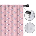 thumbnail image 4 of Blackout Kids Curtains,Pink Cartoon Unicorn Star Pattern Childrens Insulated Curtains Set Of 2,Bedroom Essentials,Toddler Room Decor 42"x63", 4 of 5