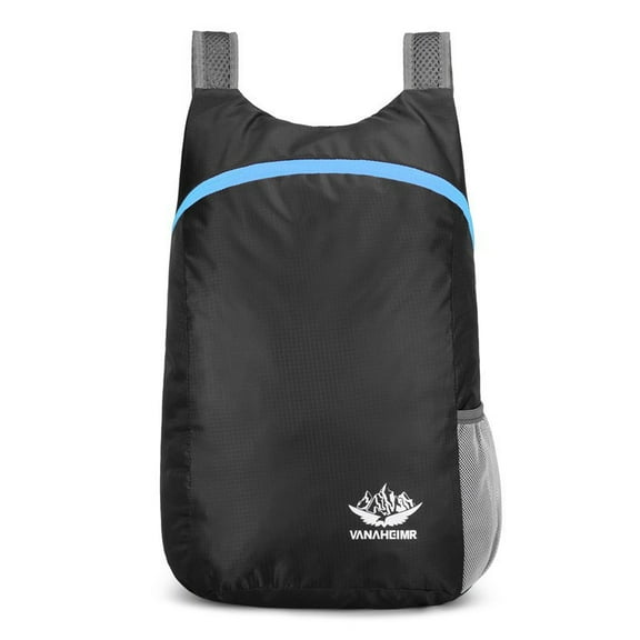Foldable Backpack for Travel and Hiking Comfortable and Rucksack for Women and Men(black blue)