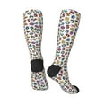 thumbnail image 4 of Haiem Colorful Numbers Socks, Funny Novelty Crazy Design Cotton Socks Sports Socks Knee High Socks For Men, Women,1Pairs - Gift For Working Friends, 4 of 9
