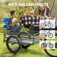 thumbnail image 2 of Folding Bike Trailer - 275lb Capacity Wagon Cart, Universal Coupler, 20" Wheels, 2 of 11
