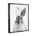 thumbnail image 3 of Stupell Industries Rabbit & Toilet Paper Bathroom Animals & Insects Painting Black Floater Framed Art Print Wall Art, 3 of 6