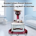 thumbnail image 6 of SHIBAILI 6-in-1 Activity Walker & Table - Multi-Function Center,Bouncer,Tray & Music,Red (6+ Months), 6 of 8