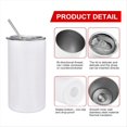 thumbnail image 5 of Paquete de 6 Vasos Sublimados de 12 Onzas, de Agua de Acero Inoxidable Aisladas en con Tapas y Pajitas para Bricolaje, 5 of 5