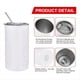 thumbnail image 5 of Paquete de 6 Vasos Sublimados de 12 Onzas, de Agua de Acero Inoxidable Aisladas en con Tapas y Pajitas para Bricolaje, 5 of 7