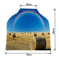 thumbnail image 2 of ABPHQTO Straw Bales And A Rainbow Nursing Cover Baby Breastfeeding Infant Feeding Cover Baby Car Seat Cover Infant Stroller Cover Carseat Canopy Breathable, 2 of 2