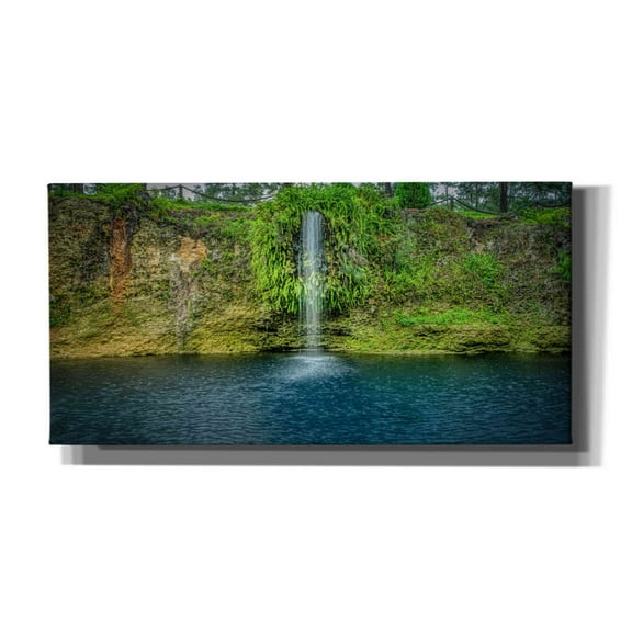 Epic Graffiti 'Rainy Afternoon at Blue Grotto' by Grace Fine Arts Photography, Canvas Wall Art, 24"x12"