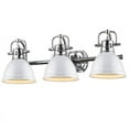 thumbnail image 1 of Duncan Meuble-Lavabo de Bain 3 Lumières en Chrome avec Stores Blancs, 1 of 3