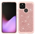 thumbnail image 4 of Value Pack + for Google Pixel 5 5G with Temper Glass Glitter Hard Case Hybrid Cell Phone Case Glitter Shock proof Edge Slim Bumper Scratch Cover, 4 of 4