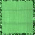 thumbnail image 1 of Ahgly Company Indoor Square Abstract Emerald Green Modern Area Rugs, 7' Square, 1 of 4