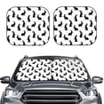 thumbnail image 2 of Goofa Black Rabbit Pattern 2 Piece Car Windshield Sun Shade Foldable | Front Windshield Shade for Sun, Heat and UV Rays | Sunshade for Car Front Window-Small, 2 of 7
