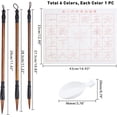 thumbnail image 6 of 10pcs No Ink Chinese Calligraphy Set 6 Styles Gridded Brush Water Writing Cloth Paper 3pcs Sienna Chinese Traditional Calligraphy Brushes and Water Dish for Beginners Practice 17x13inch, 6 of 6
