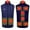 Blue, variant on SELONE USB Heated Vest for Men Women Dual Control 9 Heating Zones Cotton Jacket Zipper Coat Printed Winter Clothing