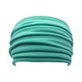 thumbnail image 2 of QURATI Wide Headbands for Women Knotted No Slip Head Bands Soft Turban Headband Elastic Bandana Headband Hair Accessory Solid Color Head Wraps for Women Yoga Workout Mint Green One Size, 2 of 2