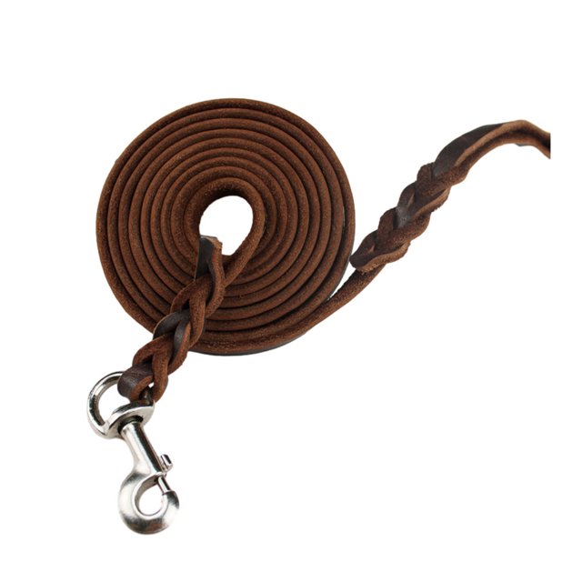 Greeniant Cuerda de tracción de cuero de vaca extendida de artesanía fina para perros fuertes y activos Cuerda de de cuero de vaca gancho de Type3 NO3
