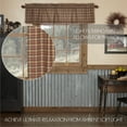 thumbnail image 4 of VHC Brands Crosswoods Plaid Cotton Primitive Kitchen Curtains Rod Pocket Hanging Loops 16x60 Valance, Natural Tan, 4 of 6
