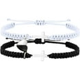 thumbnail image 2 of Handmade Braided Love Infinity Couples Bracelet Heart Matching Attraction Cross Yin Yang Relationship Adjustable Cord for Him and Her Bff Friendship Promise Valentines Gift, 2 of 2