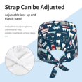 thumbnail image 6 of Yiaed Dental Pattern Working Cap,Tie Back Scrub Cap,Adjustable Working Hat Sweatband, Elastic Bandage Tie Back Hats,Breathable Headgear, 6 of 8