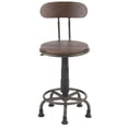 thumbnail image 5 of Indoor Home Office Furniture Dakota Industrial Task Chair In Antique Metal And Espresso Wood, 5 of 5