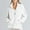 White, variant on AOOCHASLIY Clothes Ladies Coat Women Loose Pure Color Long Sleeve Casual Zipper Tops Blouse with Pocket Sweatshirt Jackets