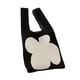 thumbnail image 3 of Bolso de hombro para mujer, bolso de punto con flores, bolso de mano informal de moda para mujer Blanco, 3 of 9