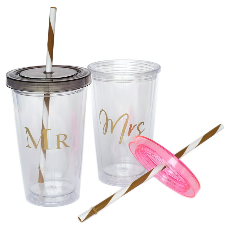  Sieral 2 Sets Future Mrs Lucky Mr Iced Coffee Cups Wedding  Bridal Shower Gift 16 oz Wedding Glasses for Bride and Groom Can Shaped Mr  and Mrs Mugs Drinking Jars Married