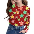 thumbnail image 2 of Kaemgyyd Toddler Baby Outfit Boy Girl Loose Stars Crewneck Pullover Tops Casual Fashion Long Sleeve Shirt Spring Clothes, 2 of 6
