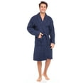 thumbnail image 5 of Skylinewears Men’s Luxury Robe 100% Cotton Terry Robe Shawl Collar Kimono Bathrobe Spa Robe Lightweight Soft Sleepwear Shower Robe Gowns for Men, 5 of 6