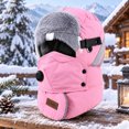 thumbnail image 6 of vzibsiv Winter Hats for Womens and Mens Windproof Trapper Hat with Detachable Mask and Goggles Fleece Lined Ski Cap Pink, 6 of 6