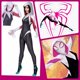 thumbnail image 2 of Cafele-disfraz de Gwen Stacy Spider Gwen para mujer y niño, monos, accesorios de fiesta de Halloween, máscara separada, novedad Fivean  unisex, 2 of 2