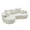 White, variant on GDF Studio 106" Modern Curved Sectional Sofa Cloud Couch, 4 Seater Chaise Lounge with 7 Pillows, White
