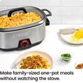 thumbnail image 2 of Chefman 6-Quart Slow Cooker, Electric Countertop Cooking, Stovetop & Oven-Safe Removable Insert for Browning & Sautéing, Family-Size Soups & Stews, Nonstick & Dishwasher-Safe Interior, 2 of 5