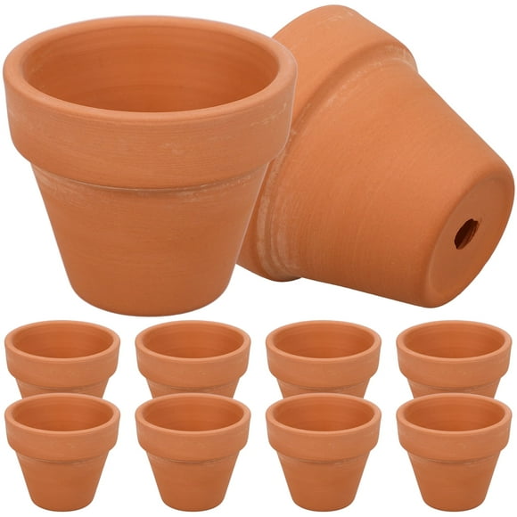 10Pcs 4.5x4cm Small Mini Terracotta Pot Clay Ceramic Pottery Planter Cactus Flower Pots Succulent Nursery Pots Great for Plants Crafts Wedding Favor