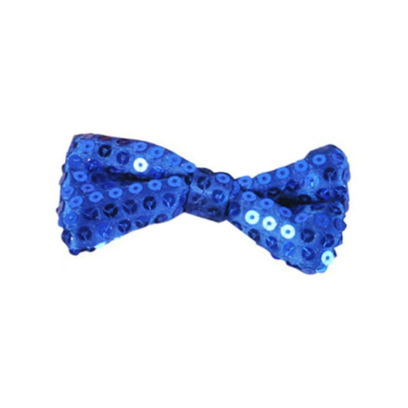 Rhode Island Novelty Blue Sequin Bowtie Bow Tie for Clown or Christmas Costume