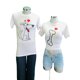 thumbnail image 2 of Playera Duo Parejas 2 Piezas Estampado de Perrito y Hueso Color Blanco Talla Chica Marca Emil SaEs, 2 of 4