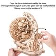 thumbnail image 4 of DIY Mechanical Globe Building Kit Wooden 3D Puzzle with Gear Transmission Geography Learning Model for 9-11 Years, 4 of 7