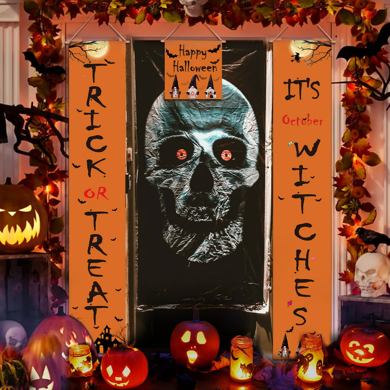 Halloween Decorations Outdoor Porch Signs Trick Or Treat & It\'s ...
