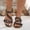 Brown, variant on KIJBLAE Women's Plus Size Thin Strap Buckle Flat Sandals, Open Toe Casual Design, Lightweight Comfortable Daily Outdoor Summer Footwear Brown 36