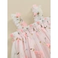 thumbnail image 6 of Aojekbee Toddler Girl Summer Sleeveless Dress, Sweet Flower Embroidery Tulle Patchwork A-line Slip Dress, 6 of 9