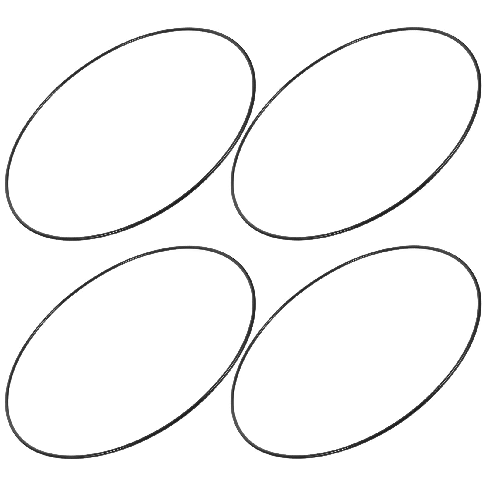 RENACLIPY 4-Pack Black Round Metal Wire Hoops for Floral Wreath Making, Dream Catchers, Macrame Crafts, Wall Hangings, and Home Decoration