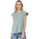 thumbnail image 1 of Camiseta Manga Tulipán Allegra K Cuello En V Azul pálido XS, 1 of 5
