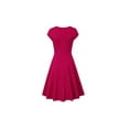 thumbnail image 3 of Haute Edition Women's V-Neck Skater Dress, 3 of 4