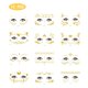 thumbnail image 1 of 12 Hojas de Pegatinas de Tatuaje de Cara Etiqueta de Cara de Pecas para Mujeres Niñas Tatuaje Temporal Etiqueta de Transferencia de Agua para Maquillaje Fiestas de Disfraces de Bailarina, 1 of 8