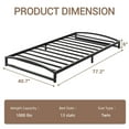 thumbnail image 3 of Cama Twin de Metal con Base de Plataforma de 6 Pulgadas – Estructura Robusta de Perfil Bajo en Negro, Soporte de Lamas de Acero Antideslizante y Silencioso, Montaje Fácil, Sin Somier, para Dormitorio, 3 of 7