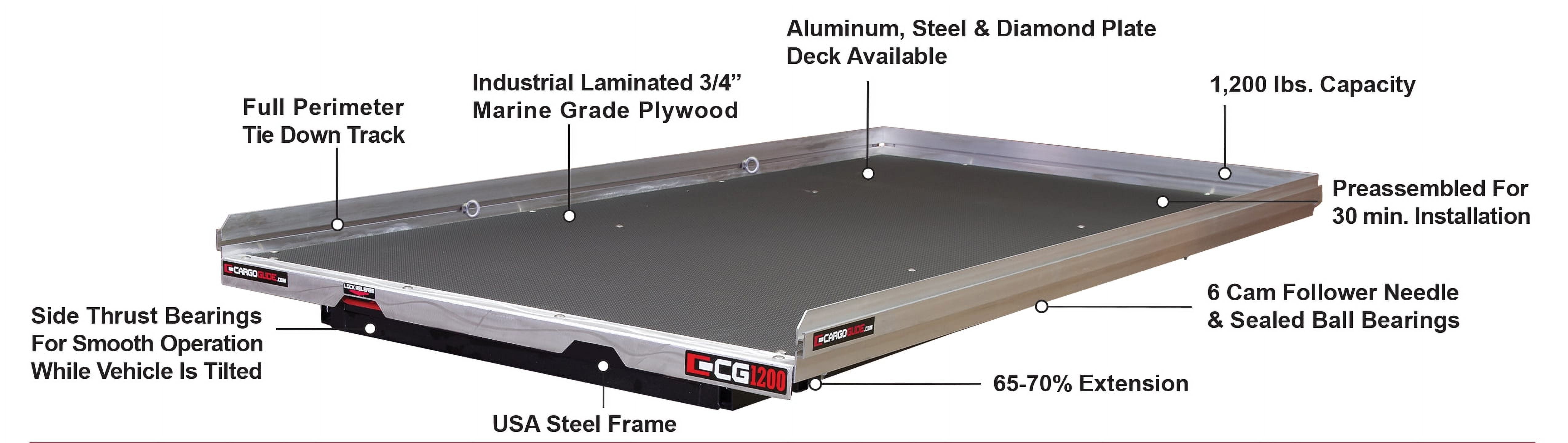 CARGO GLIDE Fits select: 2004-2020 FORD F150, 2004-2020 CHEVROLET SILVERADO