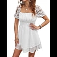 thumbnail image 3 of Vestido Corto Informal de Verano 2025 con Cuello Cuadrado, Volantes, Corta y Lunares, para Mujer XL, 3 of 10