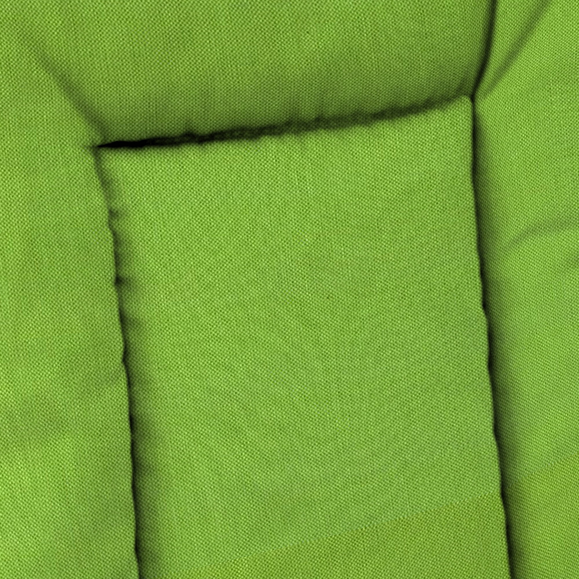 Jordan Manufacturing 38" x 21" Veranda Citrus Green Solid Rectangular Outdoor Wrought Iron Chair Cushion with Ties and Hanger Loop