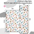 thumbnail image 5 of White Cartoon Dinosaurs Flowers Pattern Teens Toddler Nap Mat with Pillow, Sleeping Mat Bag for Preschool Daycare 60"x20", 5 of 6