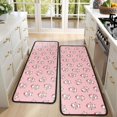 thumbnail image 4 of Kitchen Rugs Sets Of 2,Pink Cow Heart Pattern Anti Fatigue Kitchen Mat Rugs Non Slip Washable,Decorative Kitchen Floor Mats for Kitchen,Sink,Laundry,17"x47"+17"x47", 4 of 5