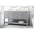 thumbnail image 2 of Elegant Decor Sinclaire 60" Aluminum Alloy & MDF Double Bathroom Vanity in Gray, 2 of 8